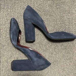 BCBGeneration Navy Suede Heels